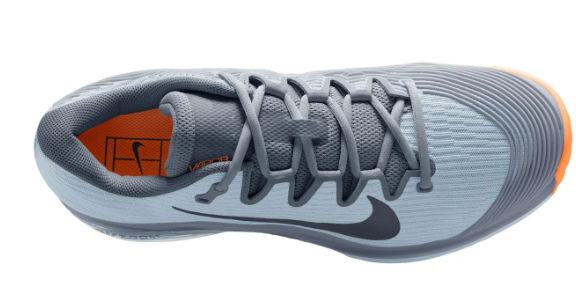 Nike Vapor 12 Clay Court Tennis Shoes – Ashen Slate Obsidian Light Armory Blue