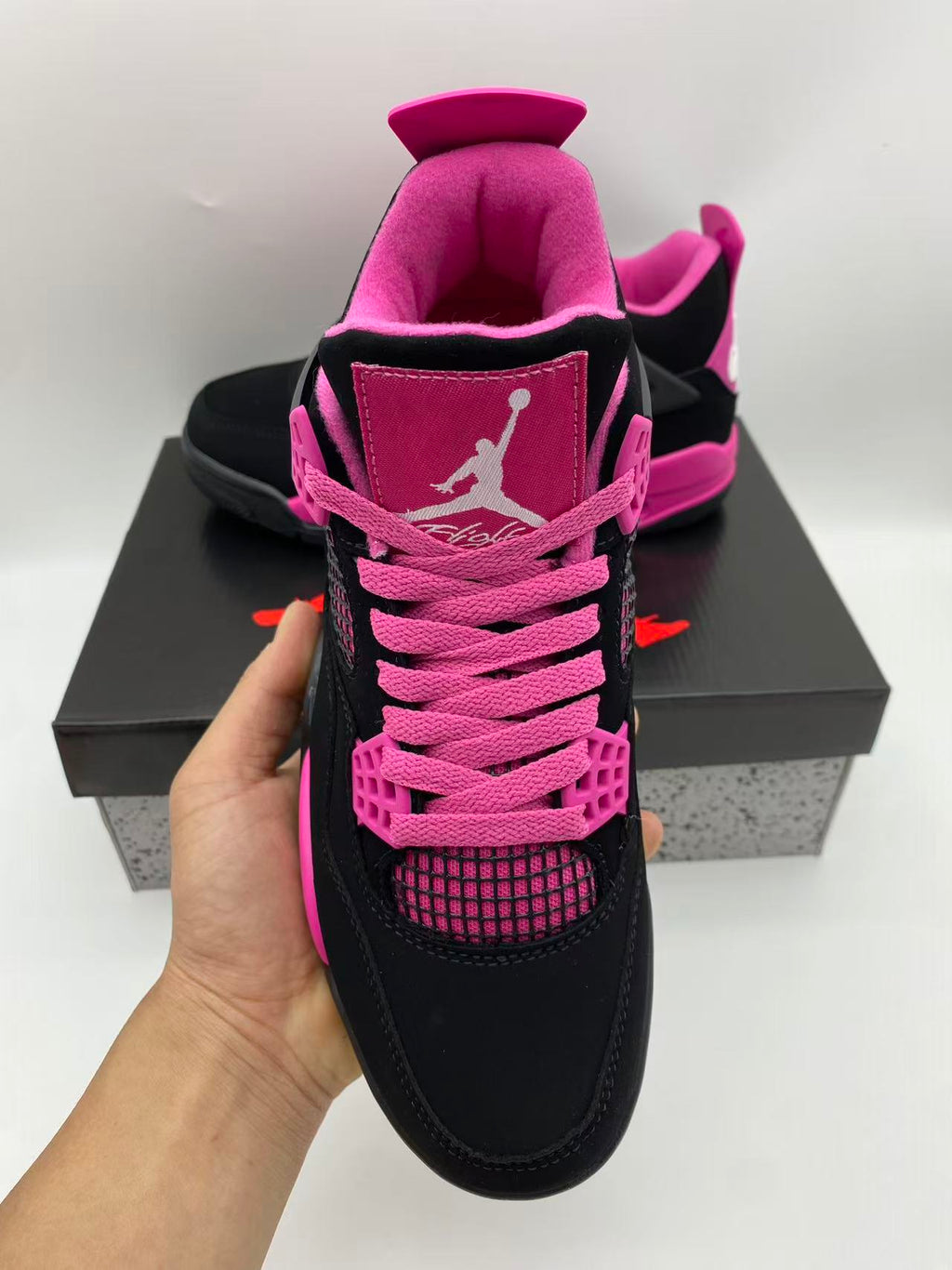 Air Jordan 4 Black Rose Sneakers | Rose After Dark