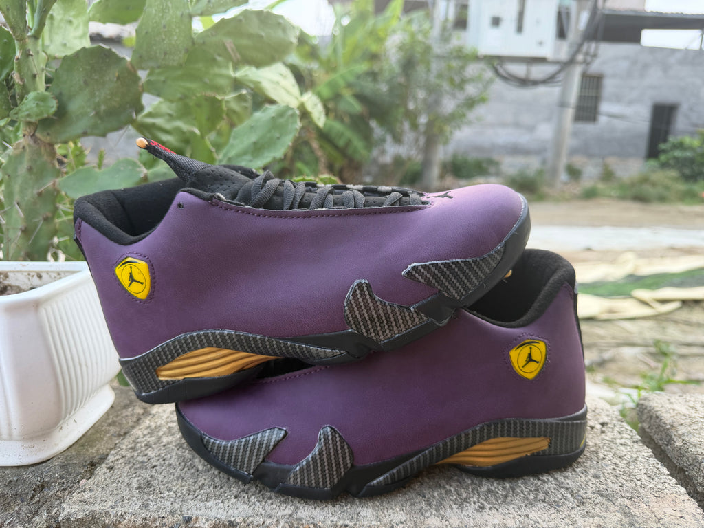 Air Jordan 14 Purple & Black Sneakers | Violet Shadowline
