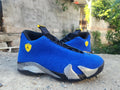 Air Jordan 14 Retro Blue Current Sneakers - Blue/Black