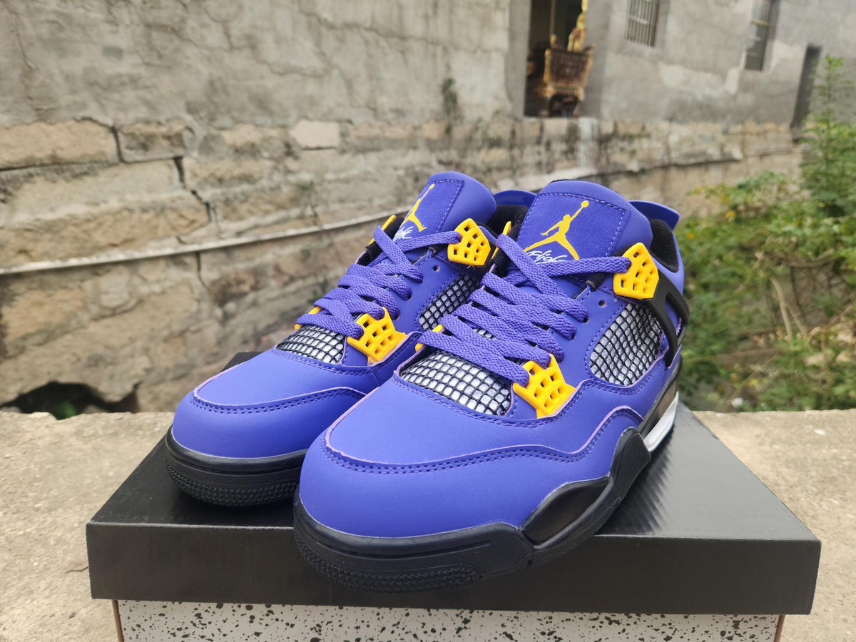 Air Jordan 4 Retro "Purple Yellow" Sneakers