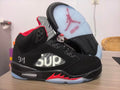 Air Jordan 5 Black/Red Sneakers | Ember Alliance