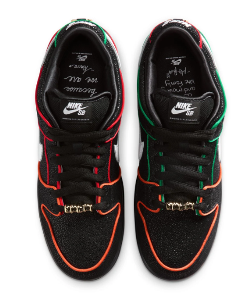 Nike SB Dunk Low Pro QS – Black White Challenge Red