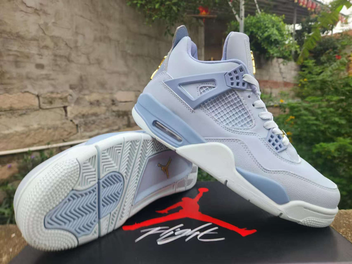 Air Jordan 4 Retro Grey-Blue Sneakers | Harbor Haze