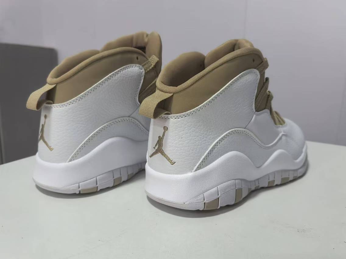 Air Jordan 10 White/Brown Sneakers | Sepia Chapter