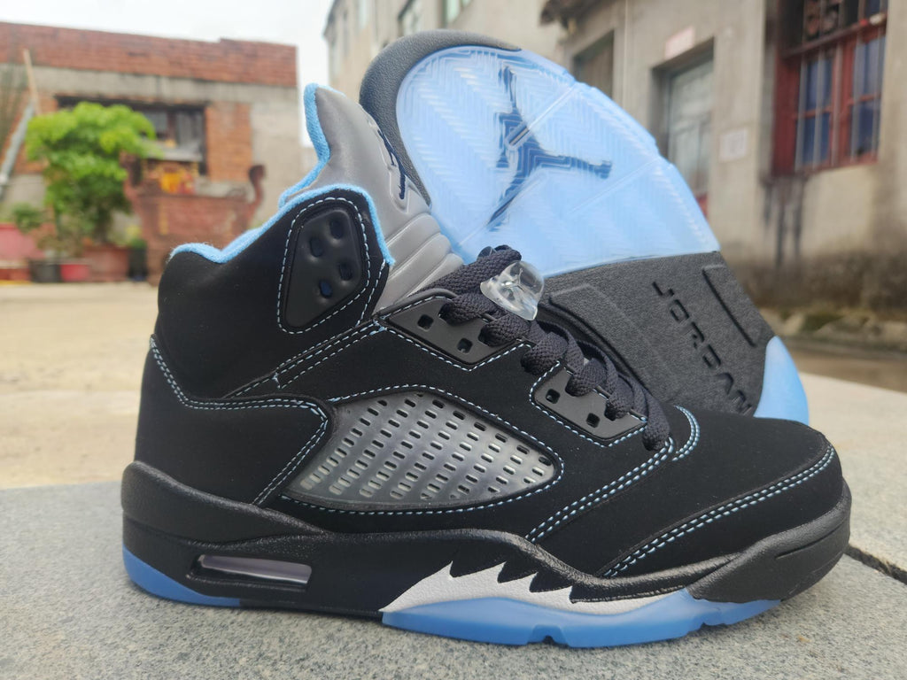 Air Jordan 5 Retro "Black University Blue" Sneakers – Men's & Women's