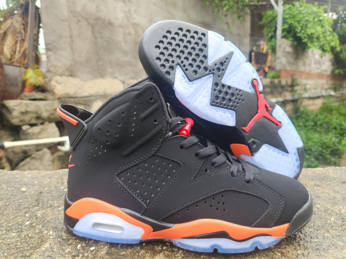 Air Jordan 6 Retro "Shattered Backboard" Black Orange Sneakers