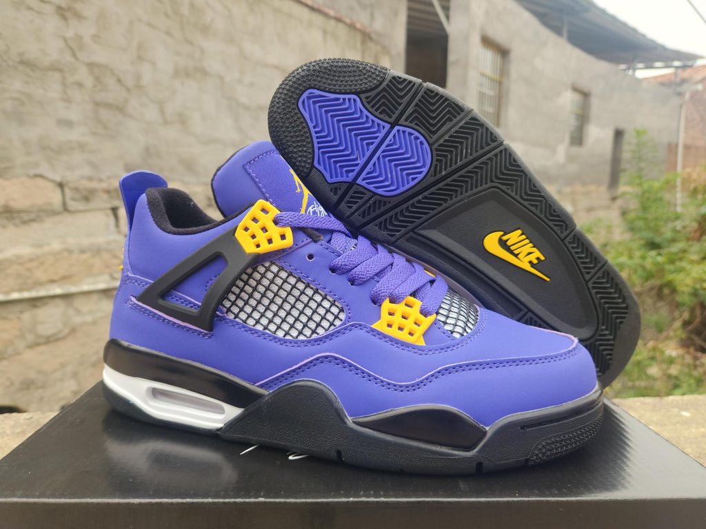 Air Jordan 4 Retro "Purple Yellow" Sneakers