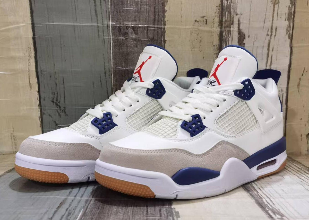 Air Jordan 4 Retro "Off-White Blue" Sneakers