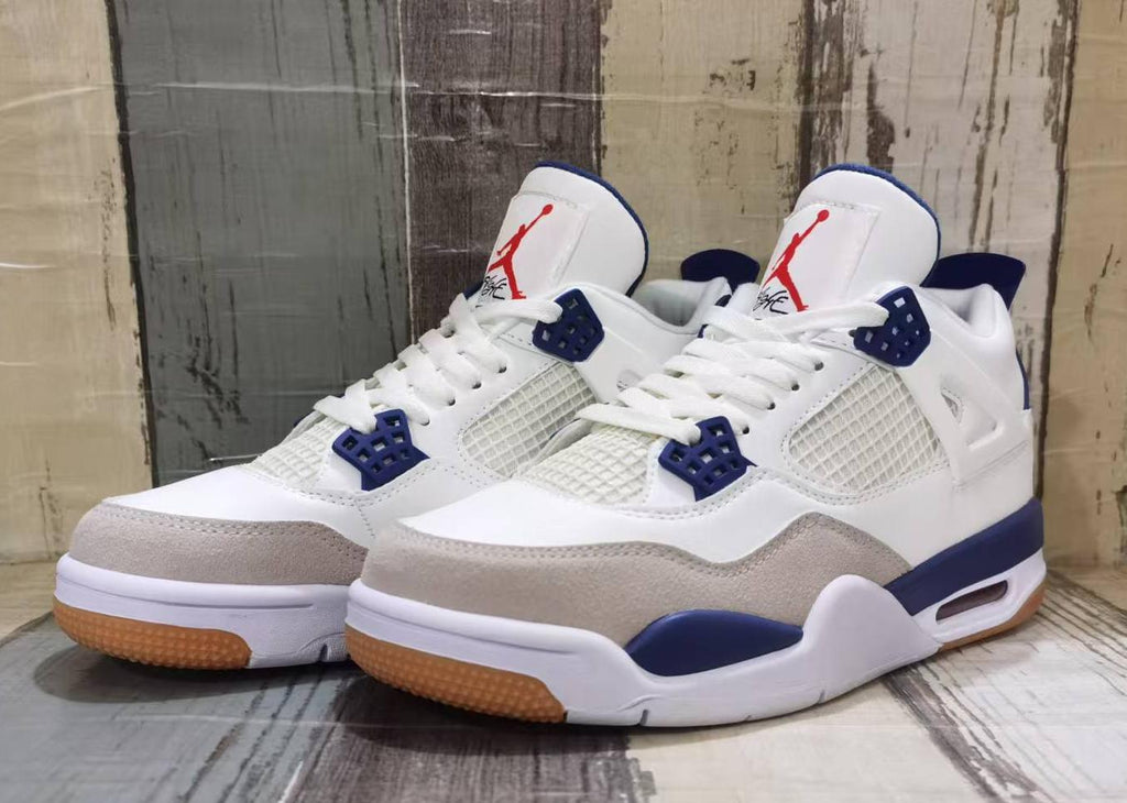 Air Jordan 4 Retro Off-White-Blue Sneakers | Azure Interlude