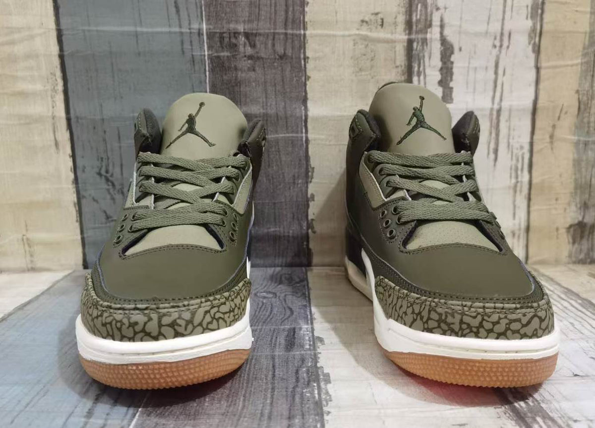 Air Jordan 3 Retro – Medium Olive Sequoia Sail Elephant Print | DN3707-202
