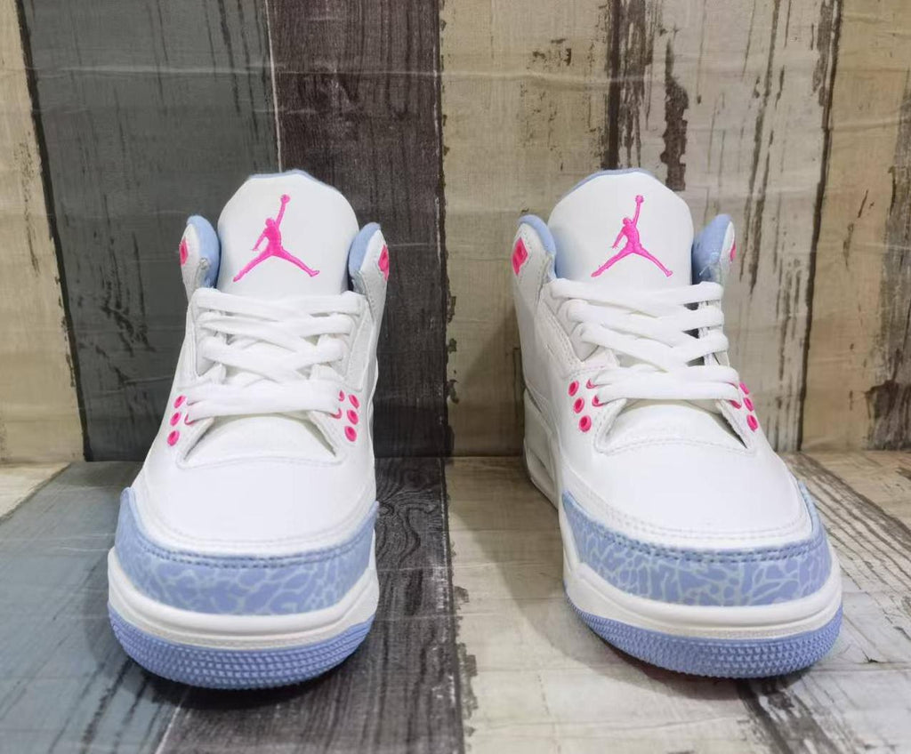 Air Jordan 3 Retro Sneakers – Off-White Pink Red