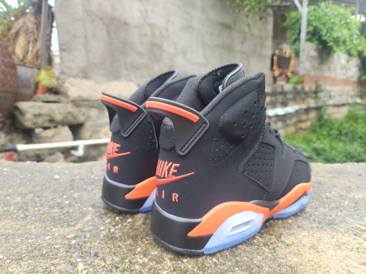 Air Jordan 6 Retro "Shattered Backboard" Black Orange Sneakers