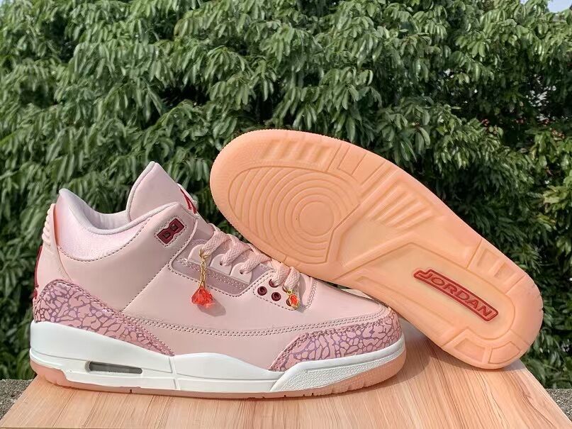 Air Jordan 3 Retro Pink Rose Tempo Sneakers | Regular Batch