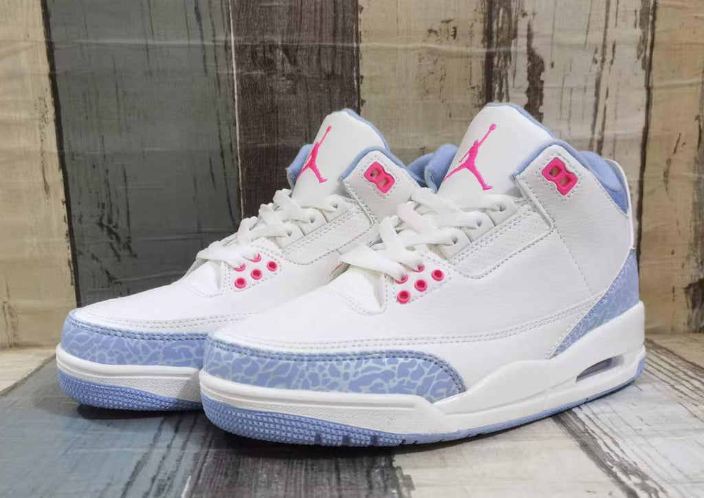 Air Jordan 3 Retro Sneakers – Off-White Pink Red