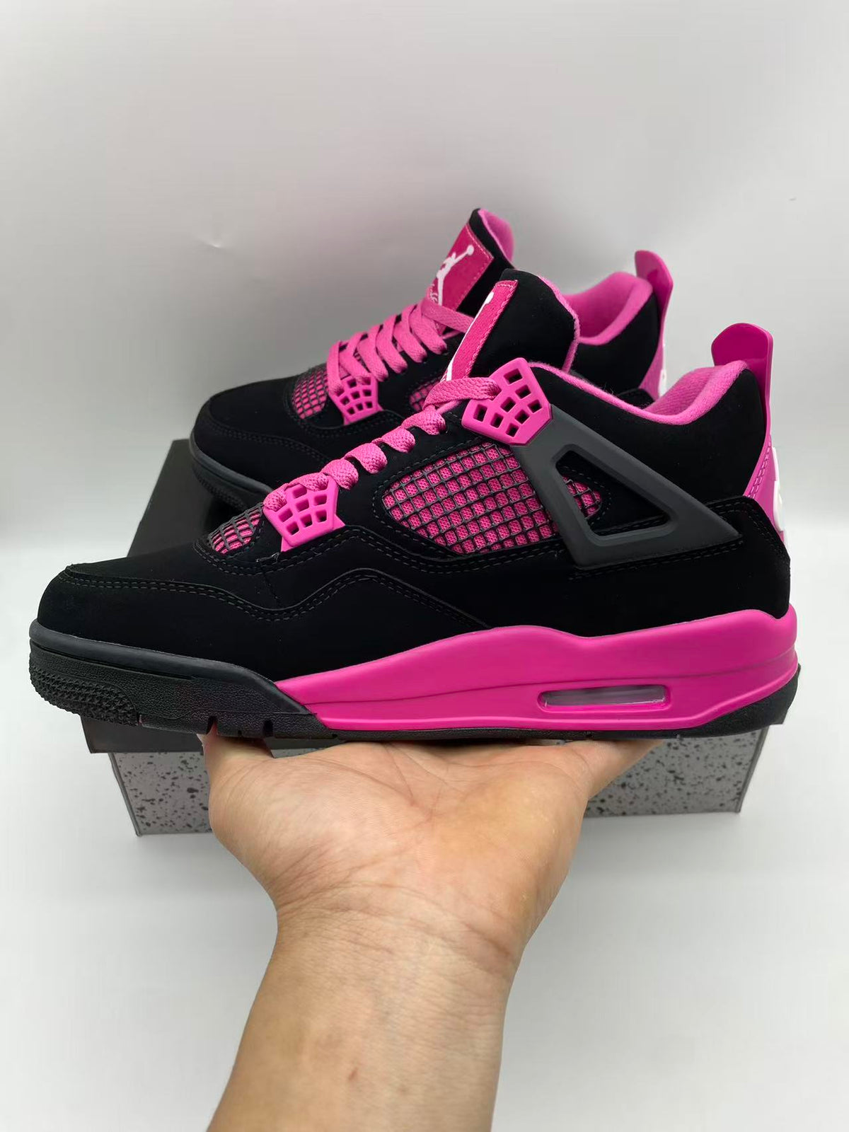 Air Jordan 4 Black Rose Sneakers | Rose After Dark