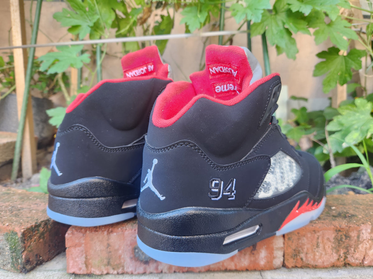 Air Jordan 5 "SUP Black Red" Sneakers