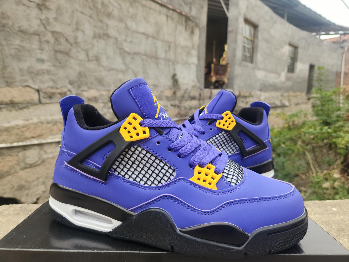 Air Jordan 4 Retro "Purple Yellow" Sneakers