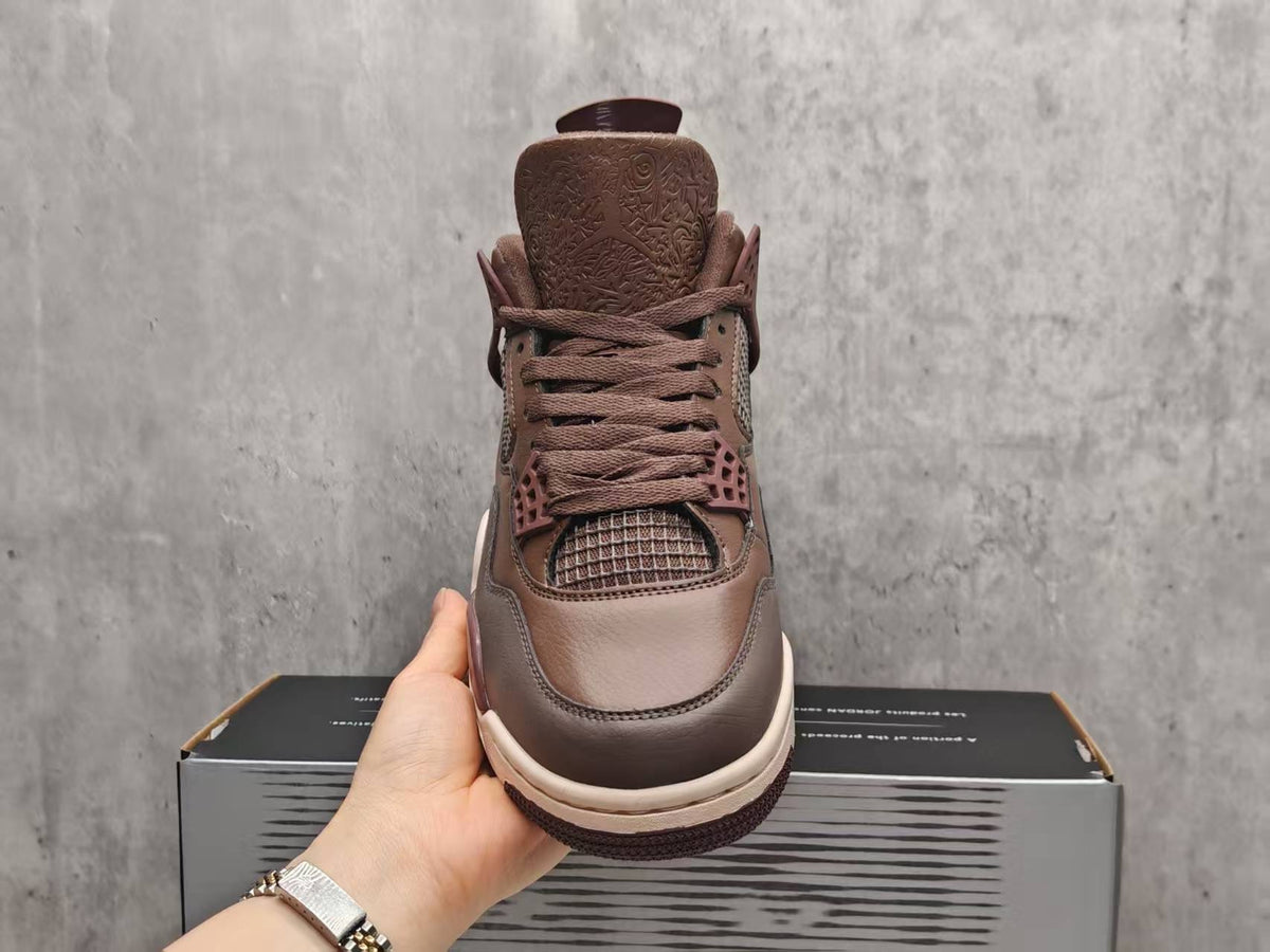 Air Jordan 4 Animal Brown Sneakers | Umber Instinct