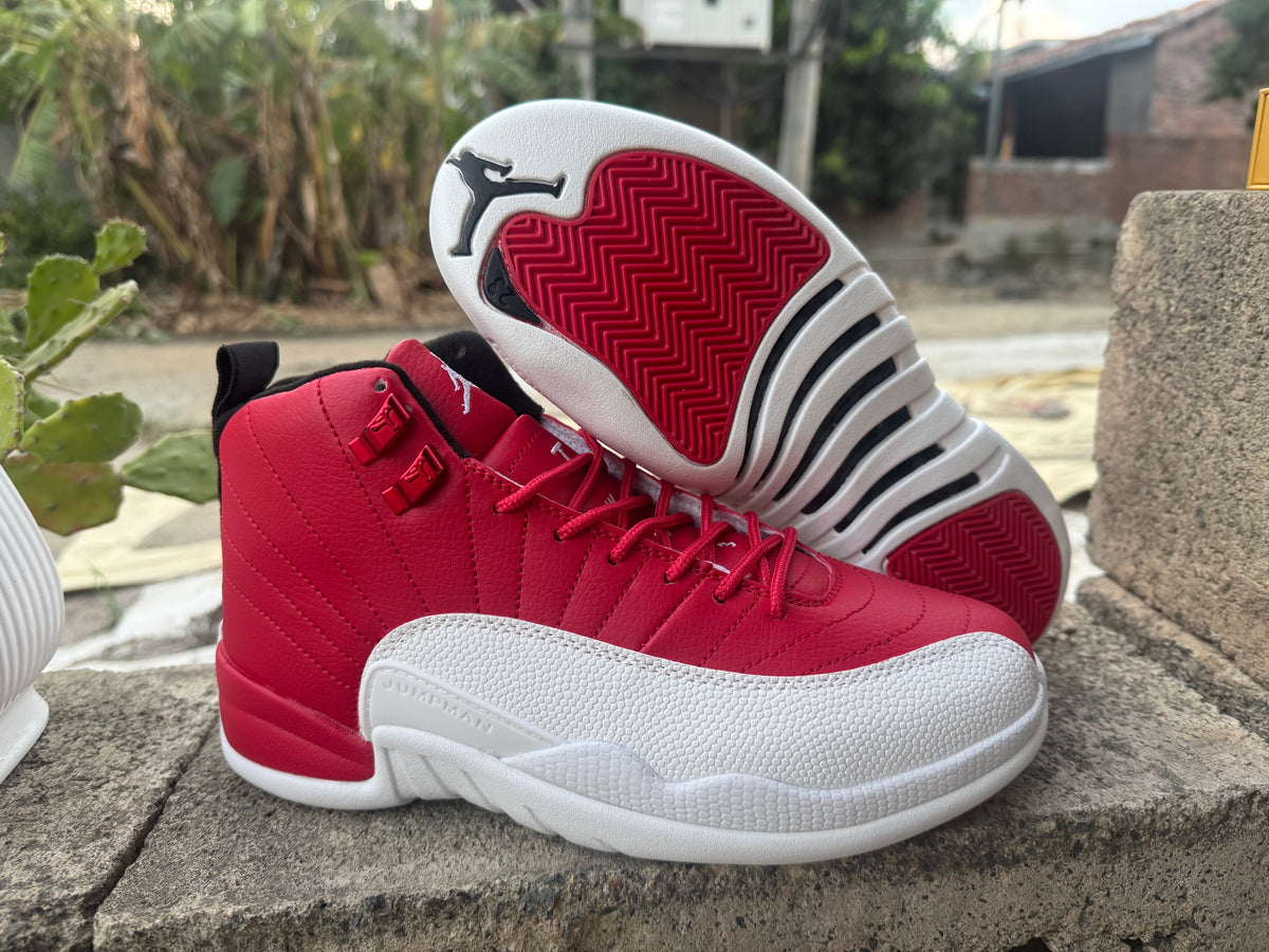 Air Jordan 12 Retro Crimson Tempo Sneakers - White/Red