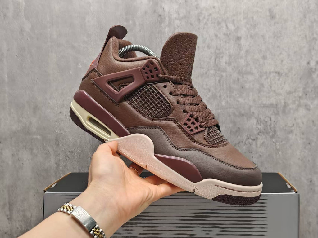 Air Jordan 4 Animal Brown Sneakers | Umber Instinct