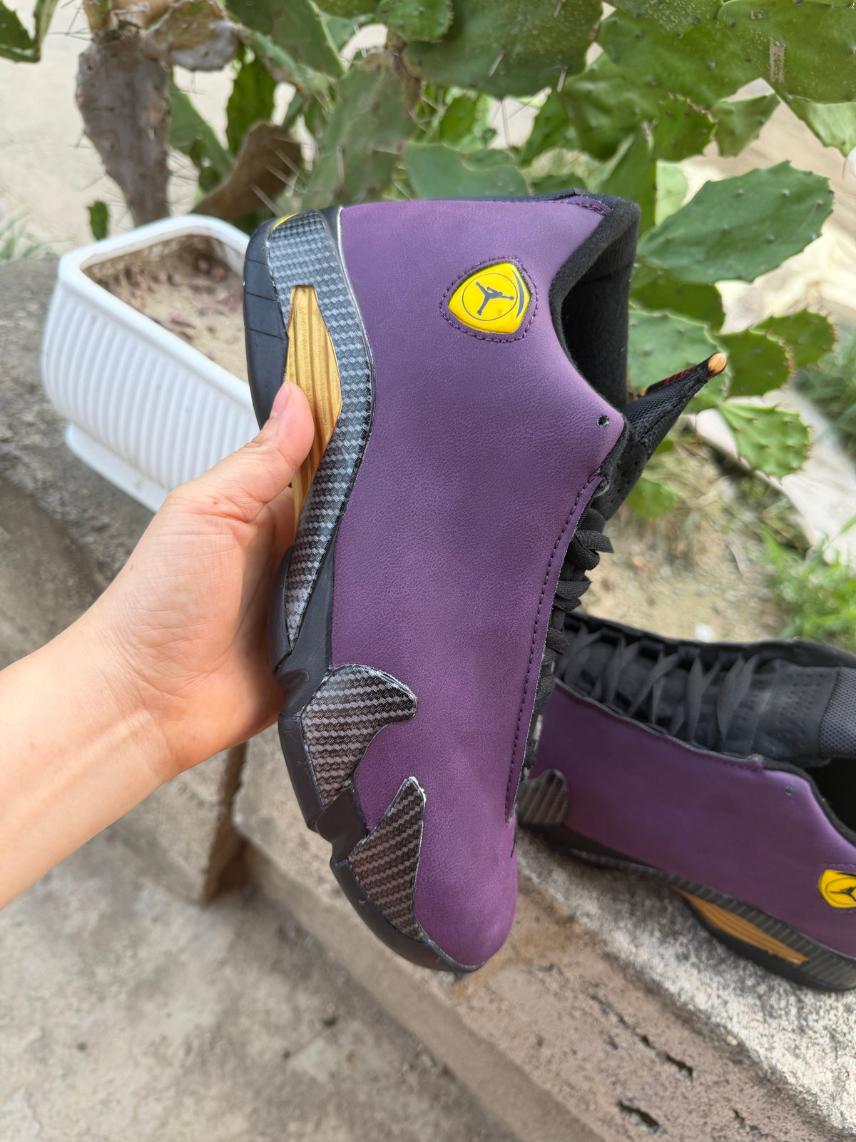 Air Jordan 14 Purple & Black Sneakers | Violet Shadowline