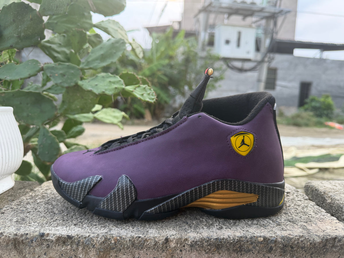 Air Jordan 14 Purple & Black Sneakers | Violet Shadowline