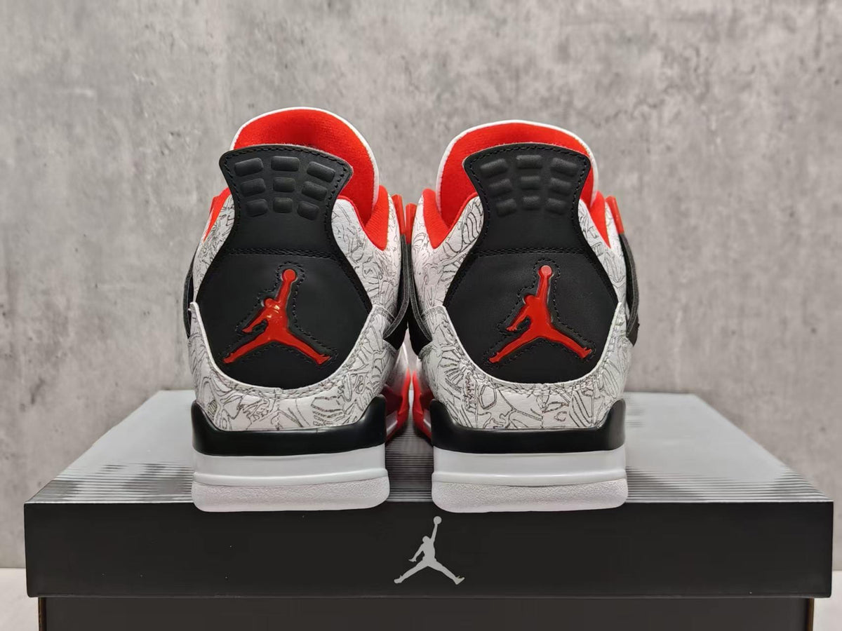 Air Jordan 4 White Laser Sneakers | Prism Blueprint