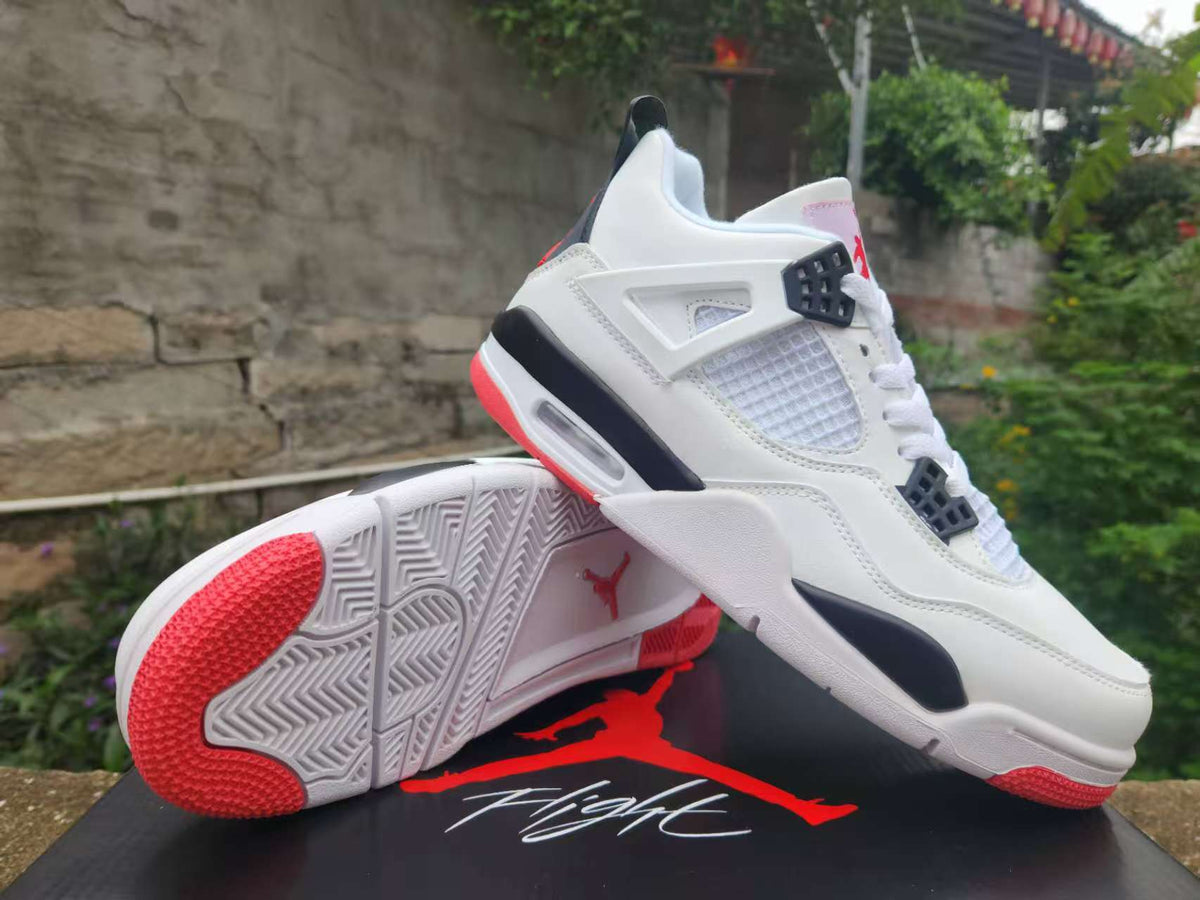 Air Jordan 4 Retro "White Red" Sneakers