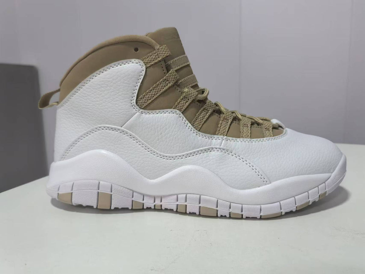 Air Jordan 10 White/Brown Sneakers | Sepia Chapter
