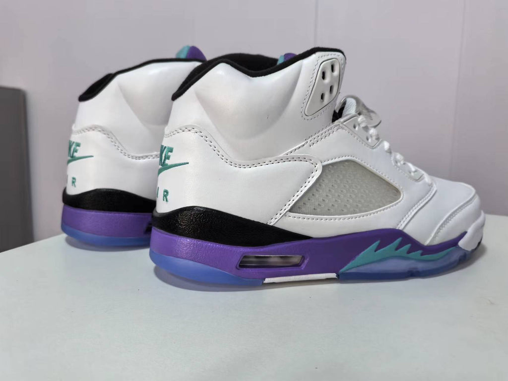 Air Jordan 5 White Grape Sneakers | Grape Interlude