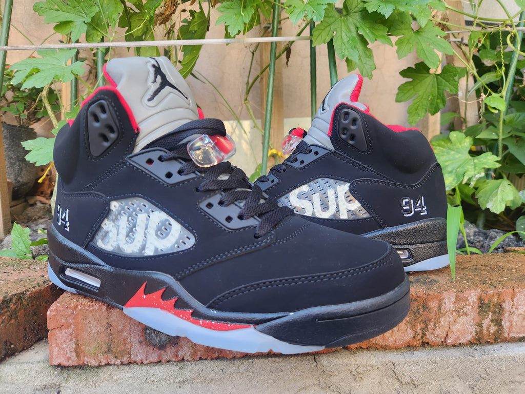 Air Jordan 5 "SUP Black Red" Sneakers