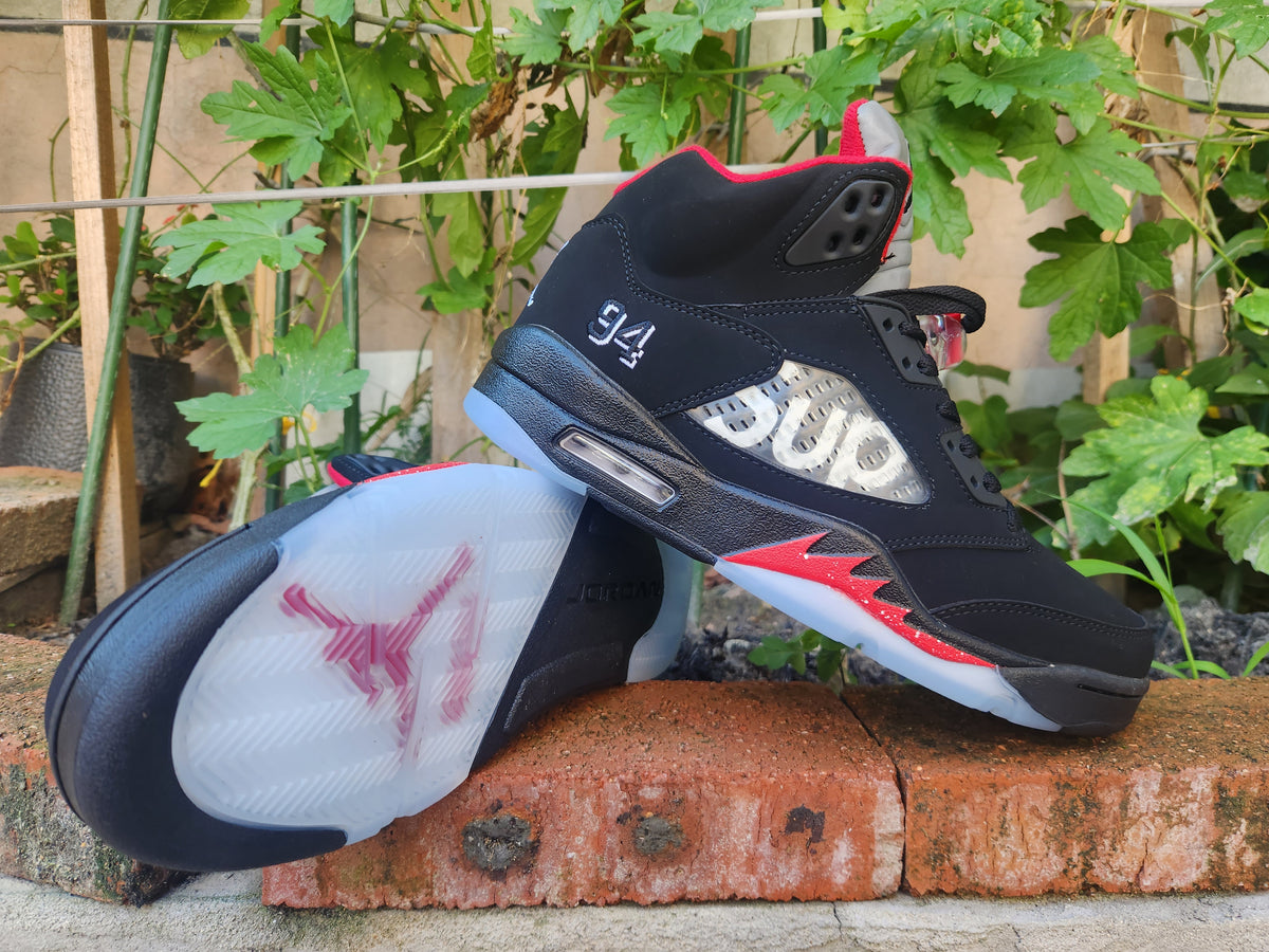 Air Jordan 5 "SUP Black Red" Sneakers