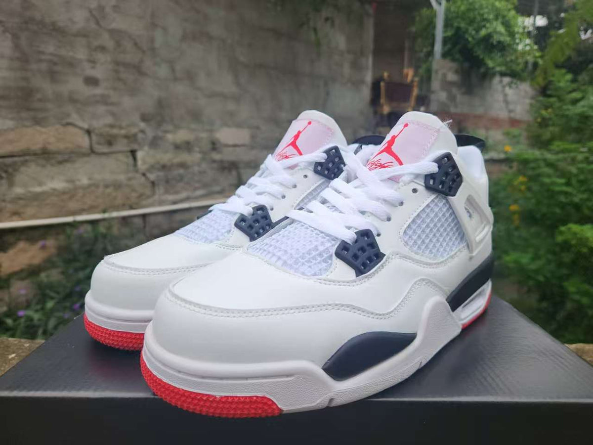 Air Jordan 4 Retro "White Red" Sneakers