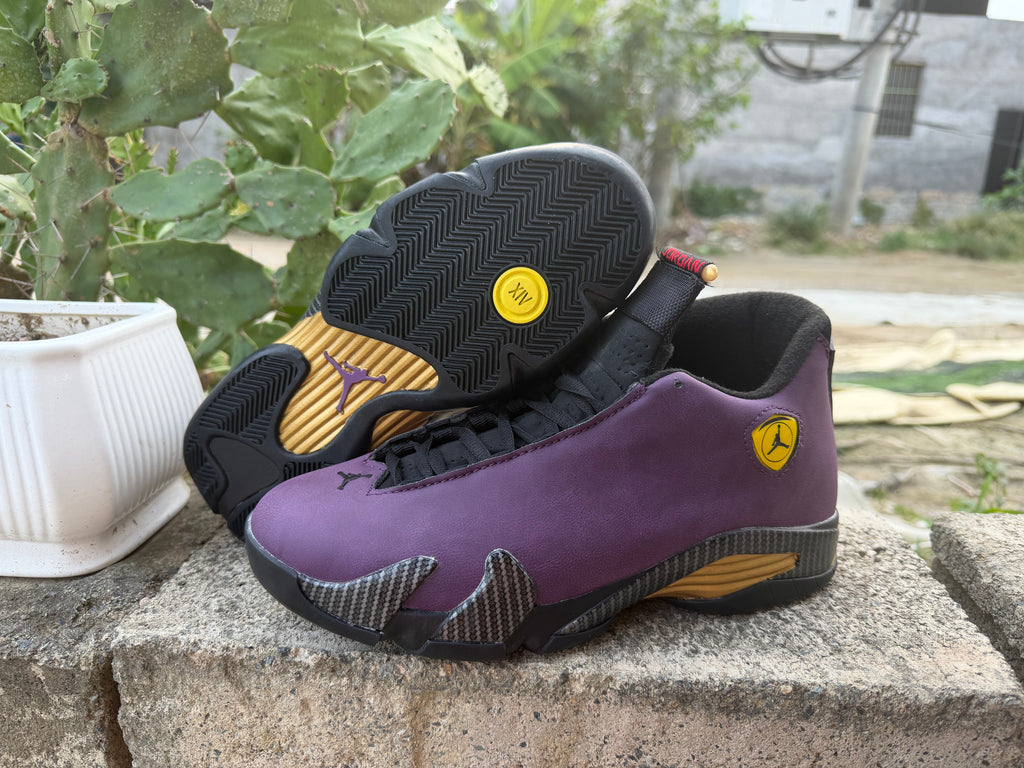 Air Jordan 14 Purple & Black Sneakers | Violet Shadowline