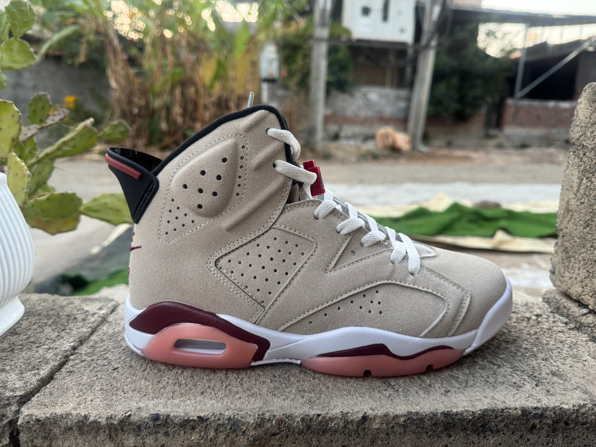 Air Jordan 6 Cream/Brown Sneakers | Umber Reverie