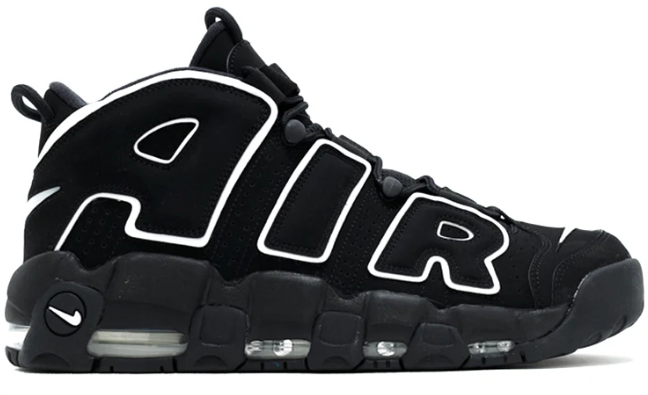 Nike Air More Uptempo Sneakers – Black White | 414962-00
