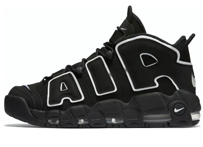 Nike Air More Uptempo Sneakers – Black White | 414962-00