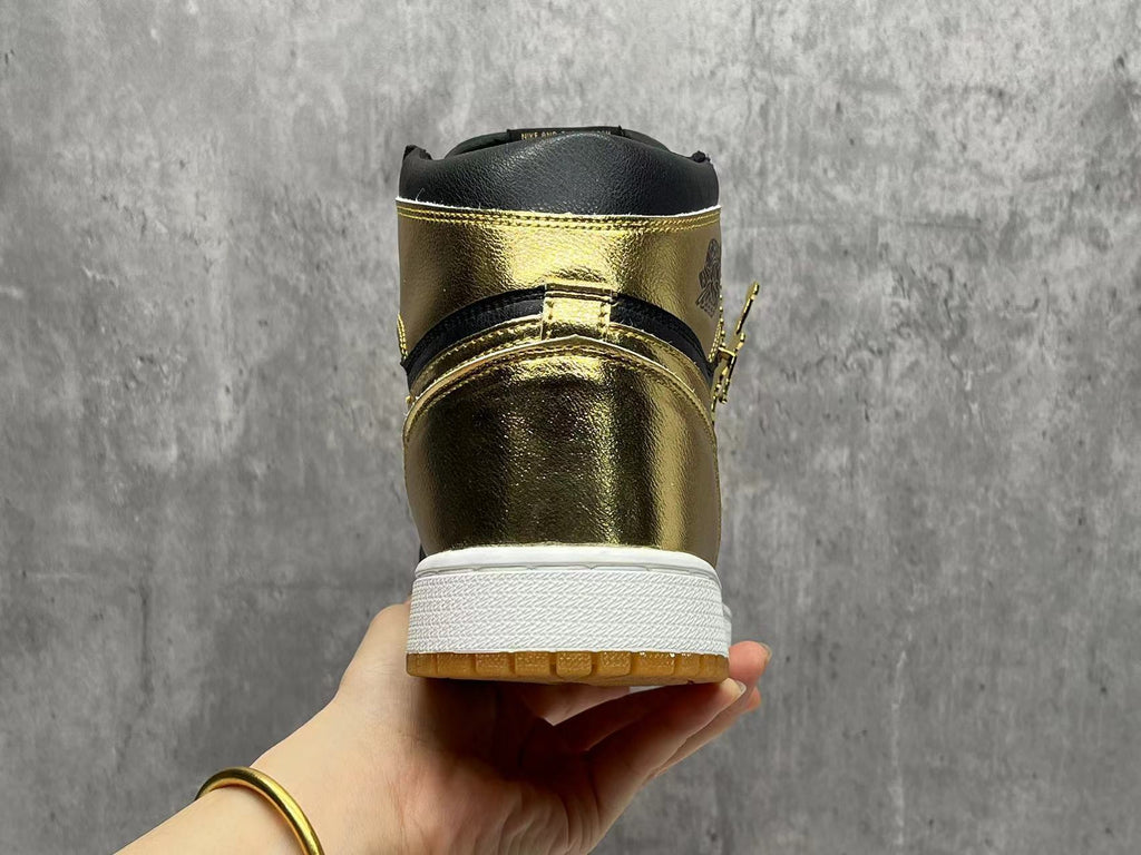 AJ1 Black & Gold Sneakers — Super A | Gilded Afterhours
