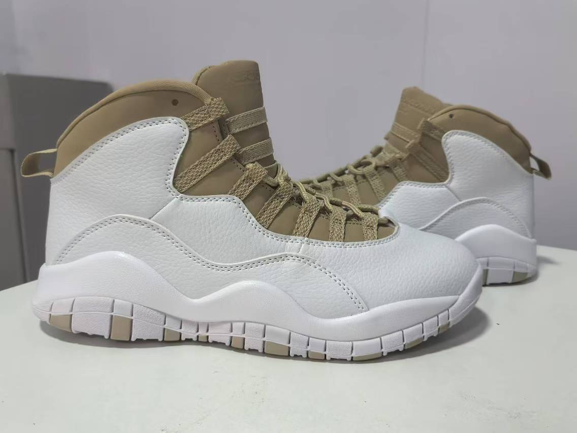 Air Jordan 10 White/Brown Sneakers | Sepia Chapter