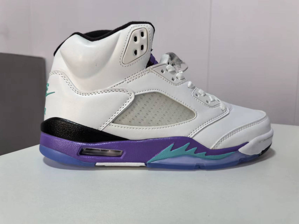 Air Jordan 5 White Grape Sneakers | Grape Interlude