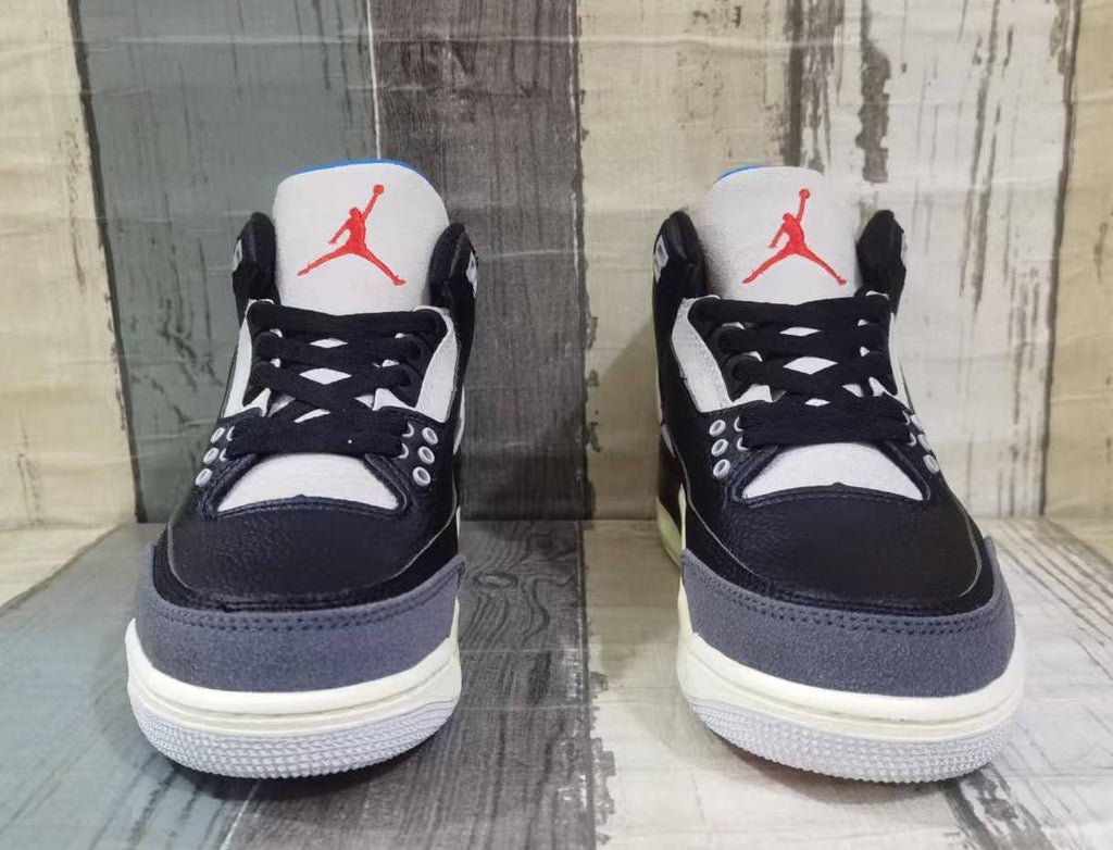 Air Jordan 3 Retro Sneakers – Black Blue Red