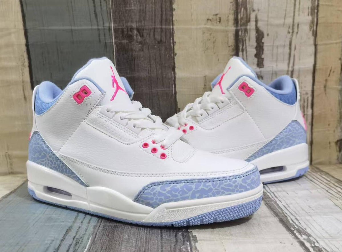 Air Jordan 3 Retro Sneakers – Off-White Pink Red