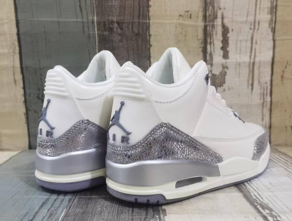Air Jordan 3 Retro Sneakers – Beige Silver