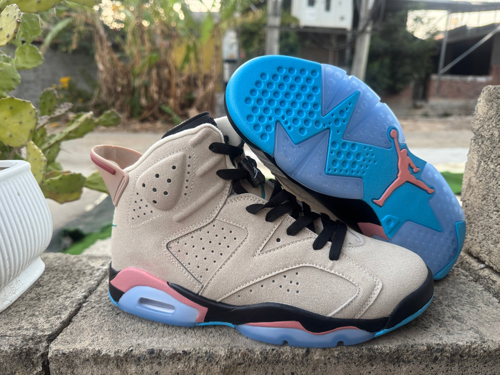 Air Jordan 6 Cream/Green Sneakers | Verdant Pause