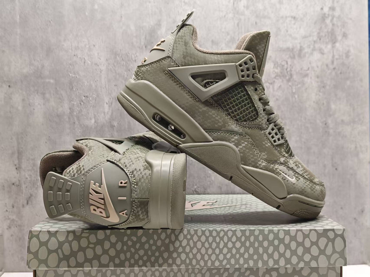 Air Jordan 4 Retro "Military Mamba" Custom Sneakers