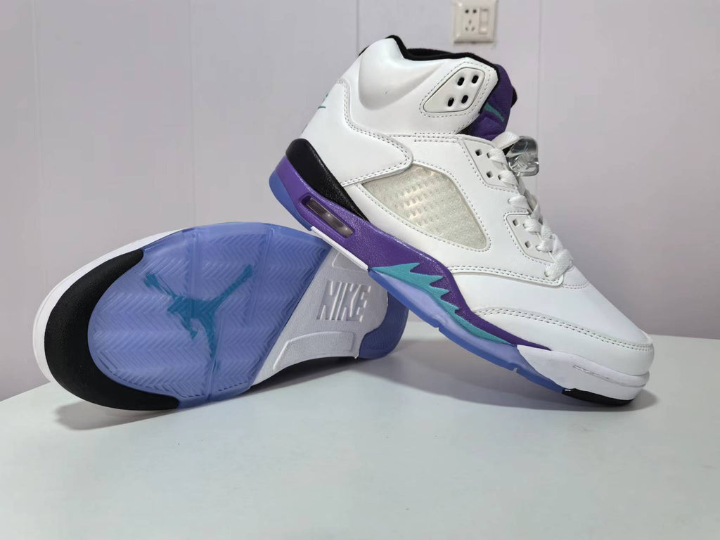 Air Jordan 5 White Grape Sneakers | Grape Interlude