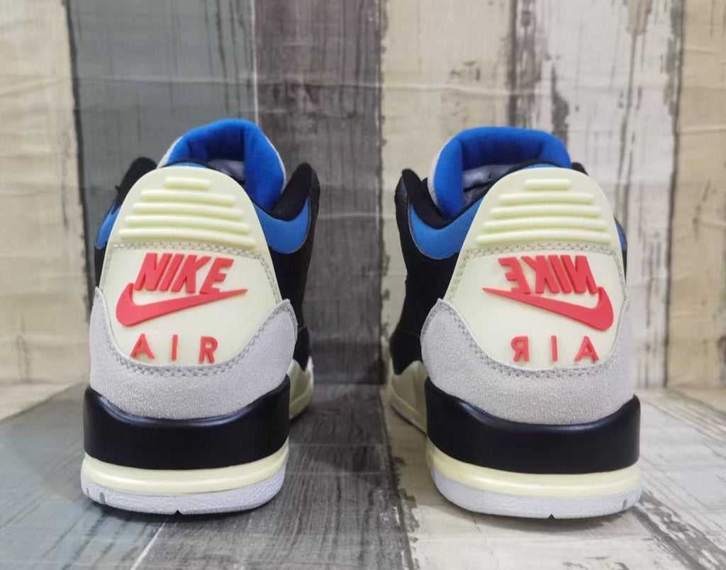 Air Jordan 3 Retro Night Circuit Men's Sneakers | Black-Blue-Red