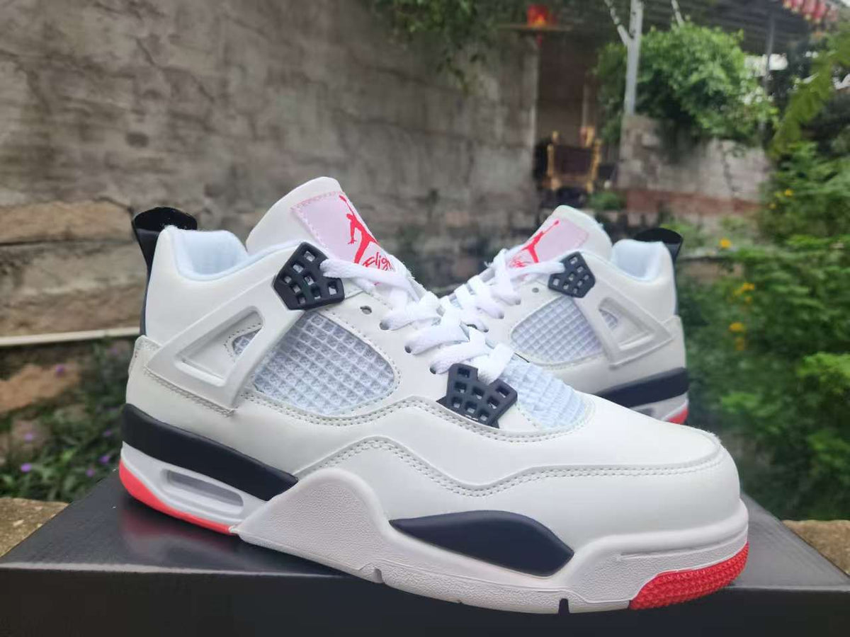 Air Jordan 4 Retro "White Red" Sneakers
