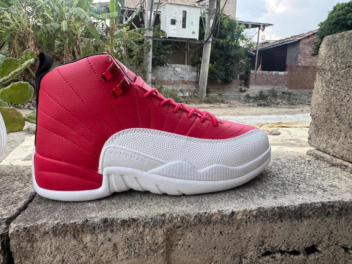 Air Jordan 12 Retro Crimson Tempo Sneakers - White/Red